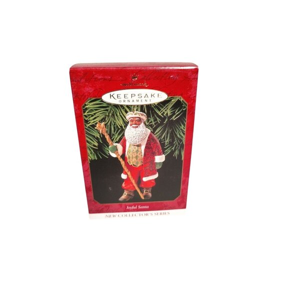 NOS Hallmark African Joyful Santa #1 Robert Chad 1999 Ornament GIFT ready - Picture 1 of 3
